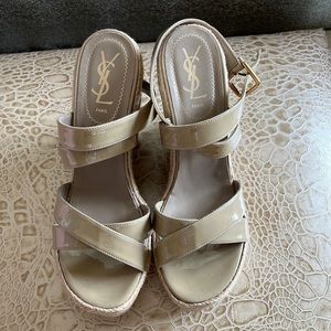 YSL Rope wrapped wedges